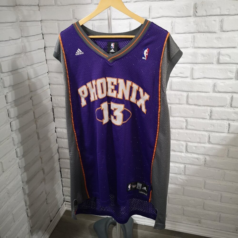 Adidas NBA Men's Size XXL Phoenix Sun #13 Nash Purple & Grey Sleeveless Jersey